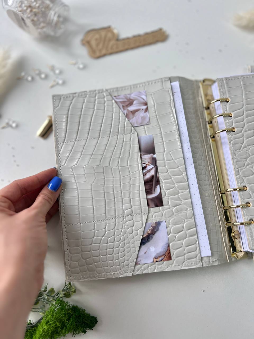 Secret lock Leather planner A5 big binder everyday planning.