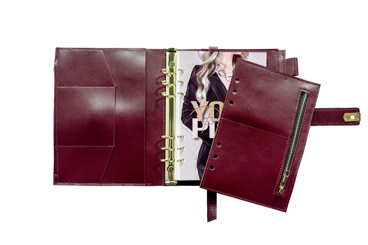 Cyprus, Limassol. Leather cover A5 - for documents A5 and A4 size.