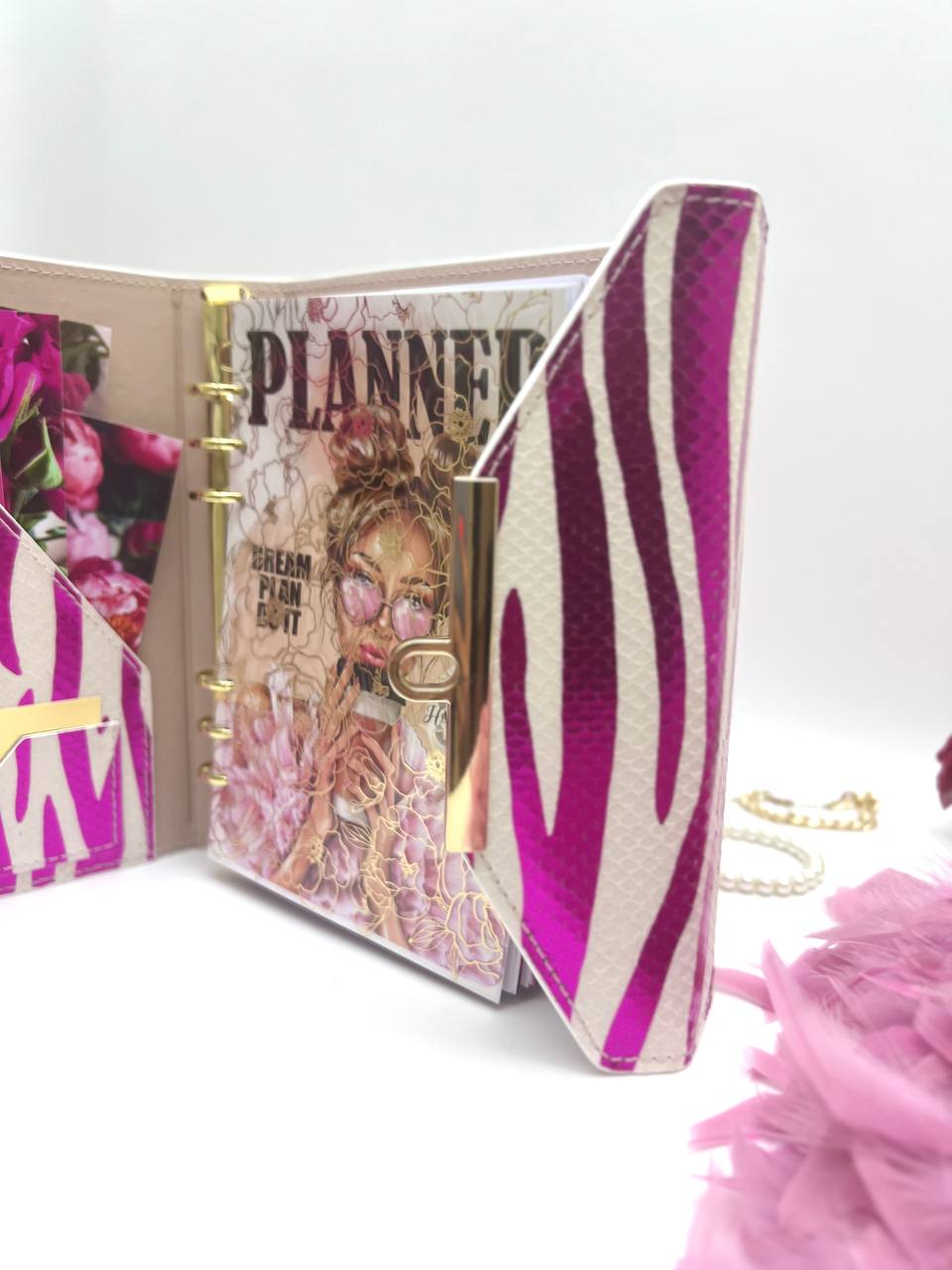 Hard leather cover A5 big binder.