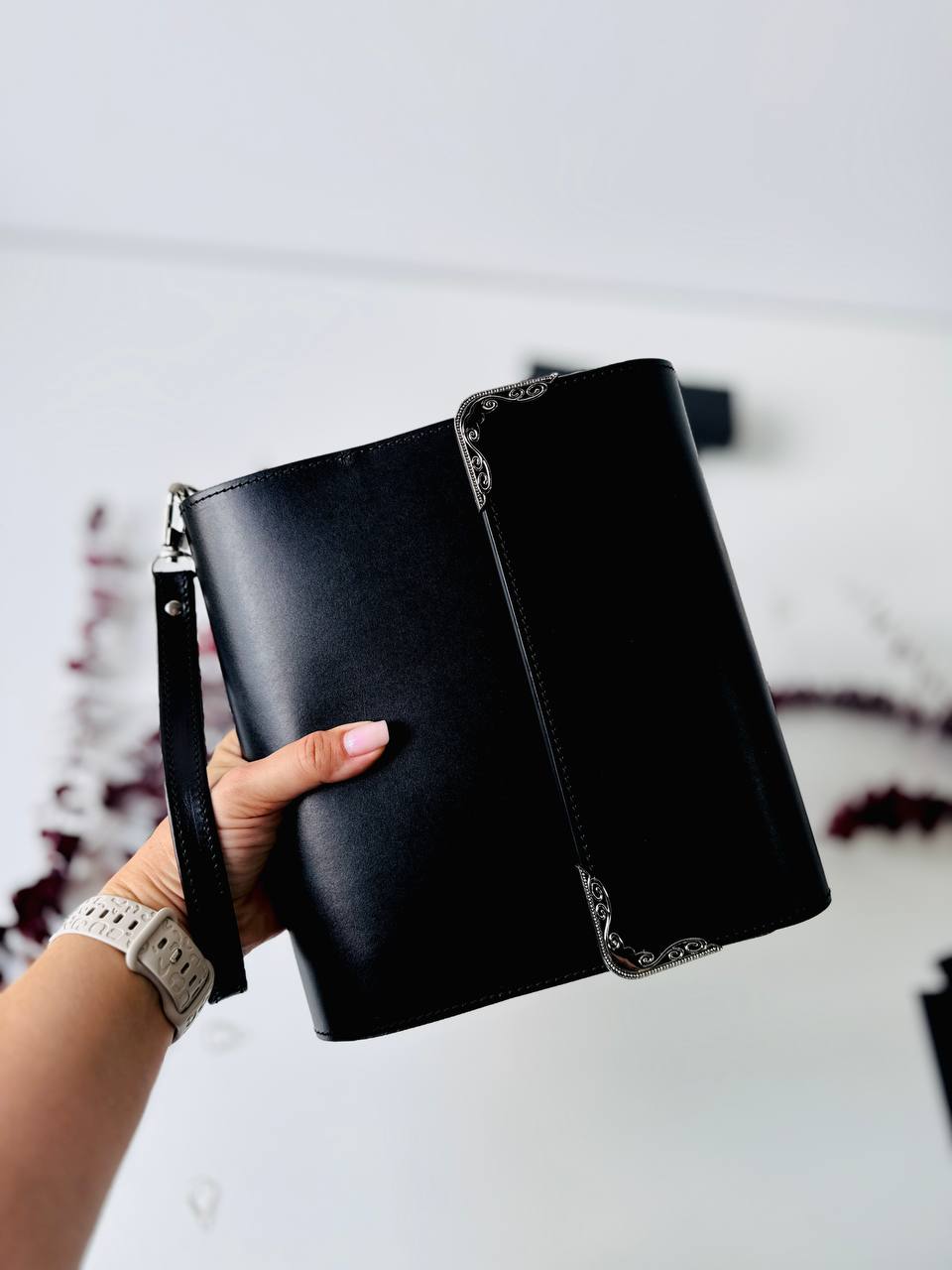 🖤Black heart🖤 Natural Italian Leather Planner A5, gift for her, perfect planner, Ring Planner Agenda A5 Six Ring Planner and Ring Personal Planner.