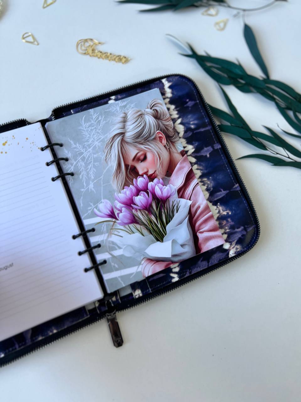 Rare limited edition Leather zipper notebook A5. Natural Leather Planner A5, Leather template, A5 ring binder,Binder a5,Leather wallet template.