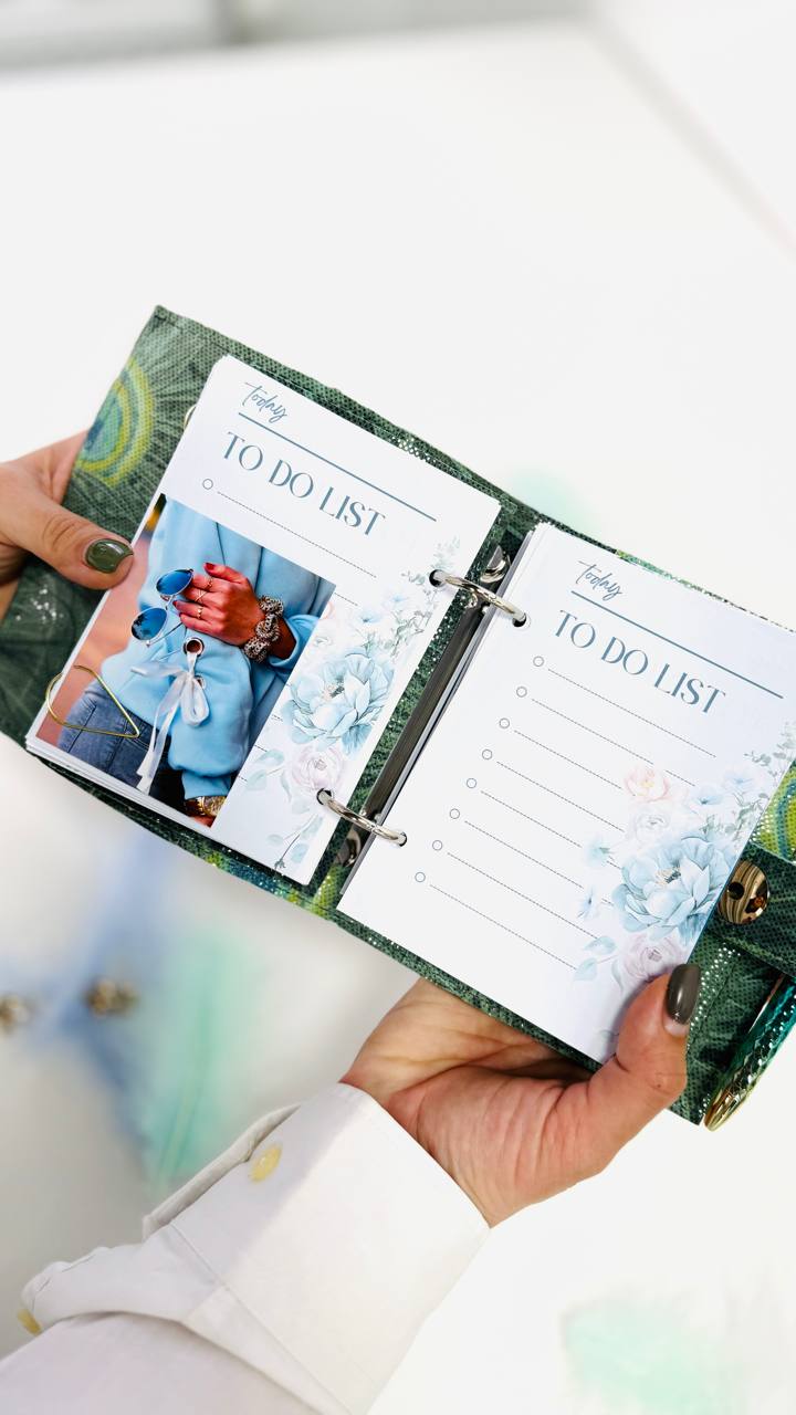 Exclusive Leather mini planner A7 binder.