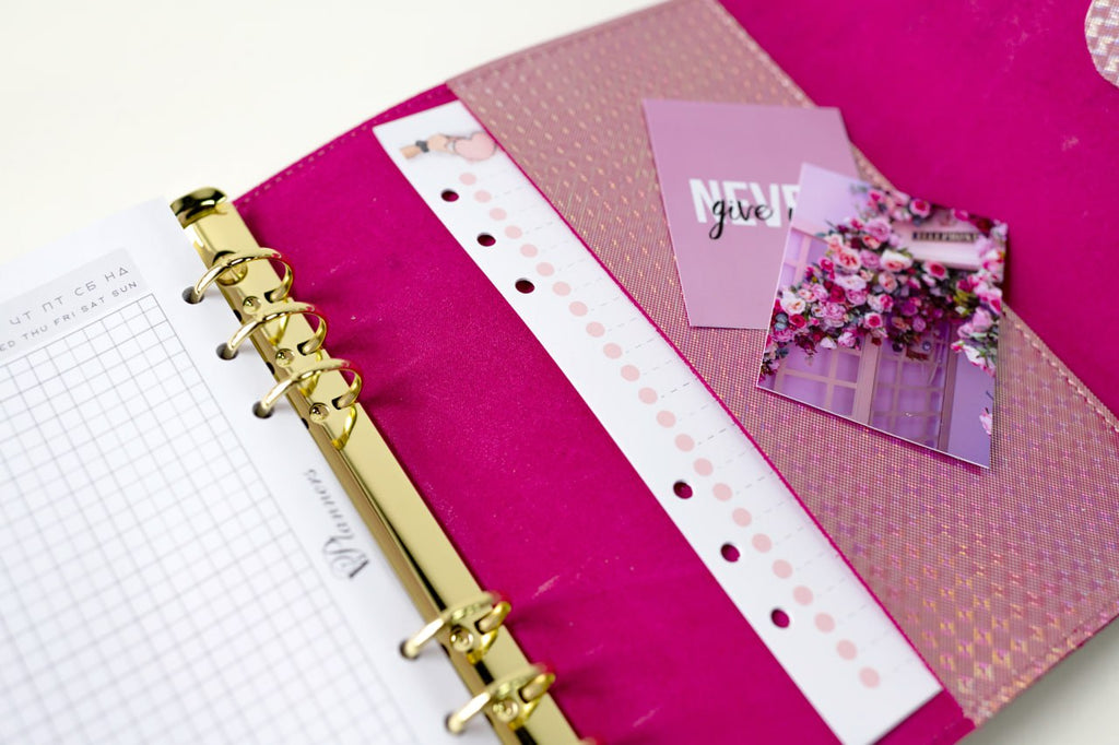 Cyprus, Limassol. RARE holographic pink leather notebook cover A5.