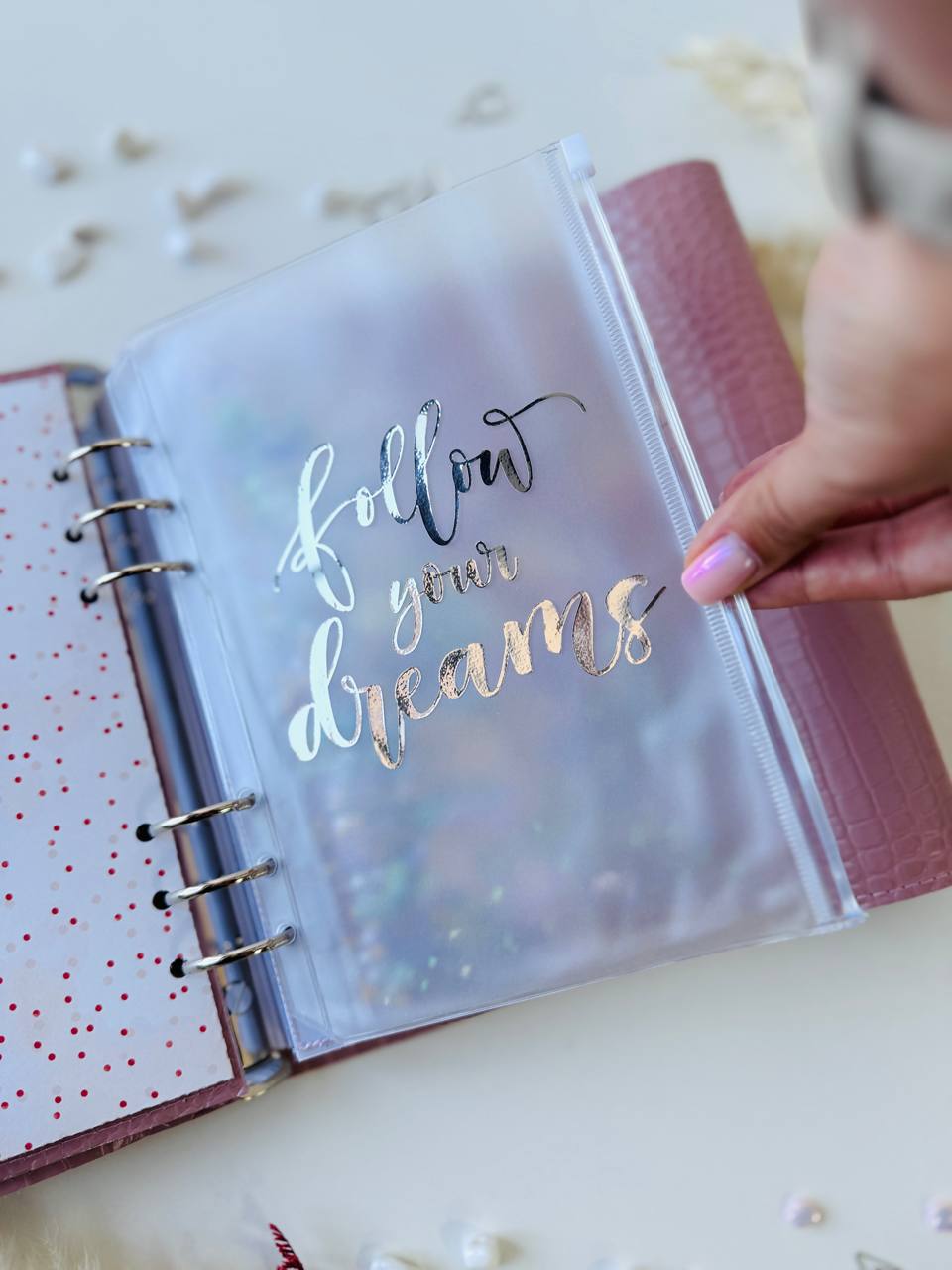 Gift set leather notebook cover A5 with pencil case.