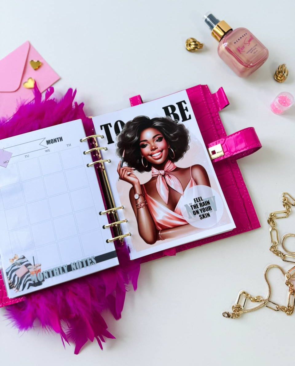 Ροζ Luxe Α5 Planner &amp; Σετ Δώρου 🎁