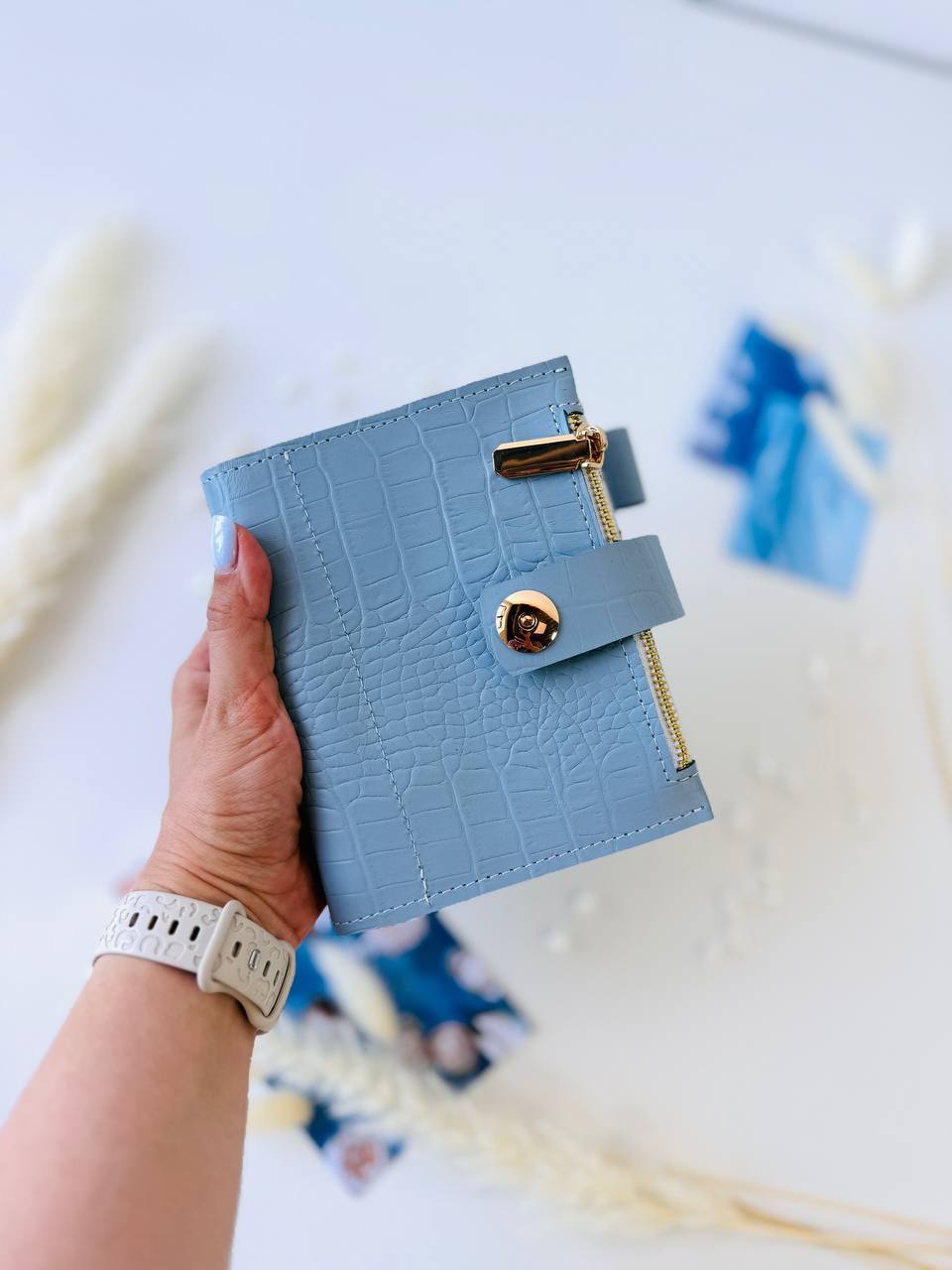 Leather mini notebook cover A7 binder,Planner A7 binder personal size, leather planner, planner binder 2 rings, time diary for work