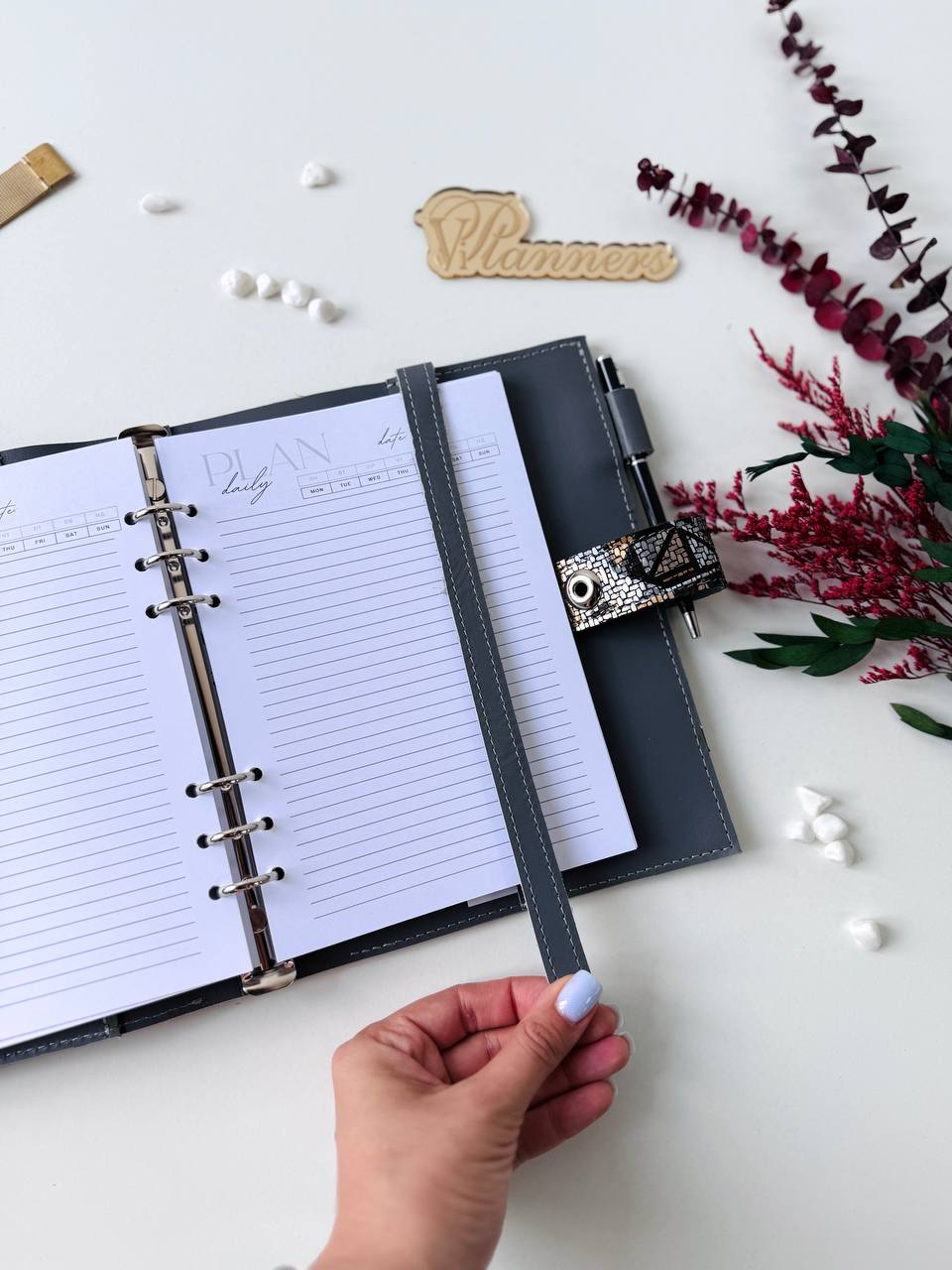 Leather notebook cover A5. Natural Leather Planner A5, Ringbuch a5, Leather template, A5 ring binder