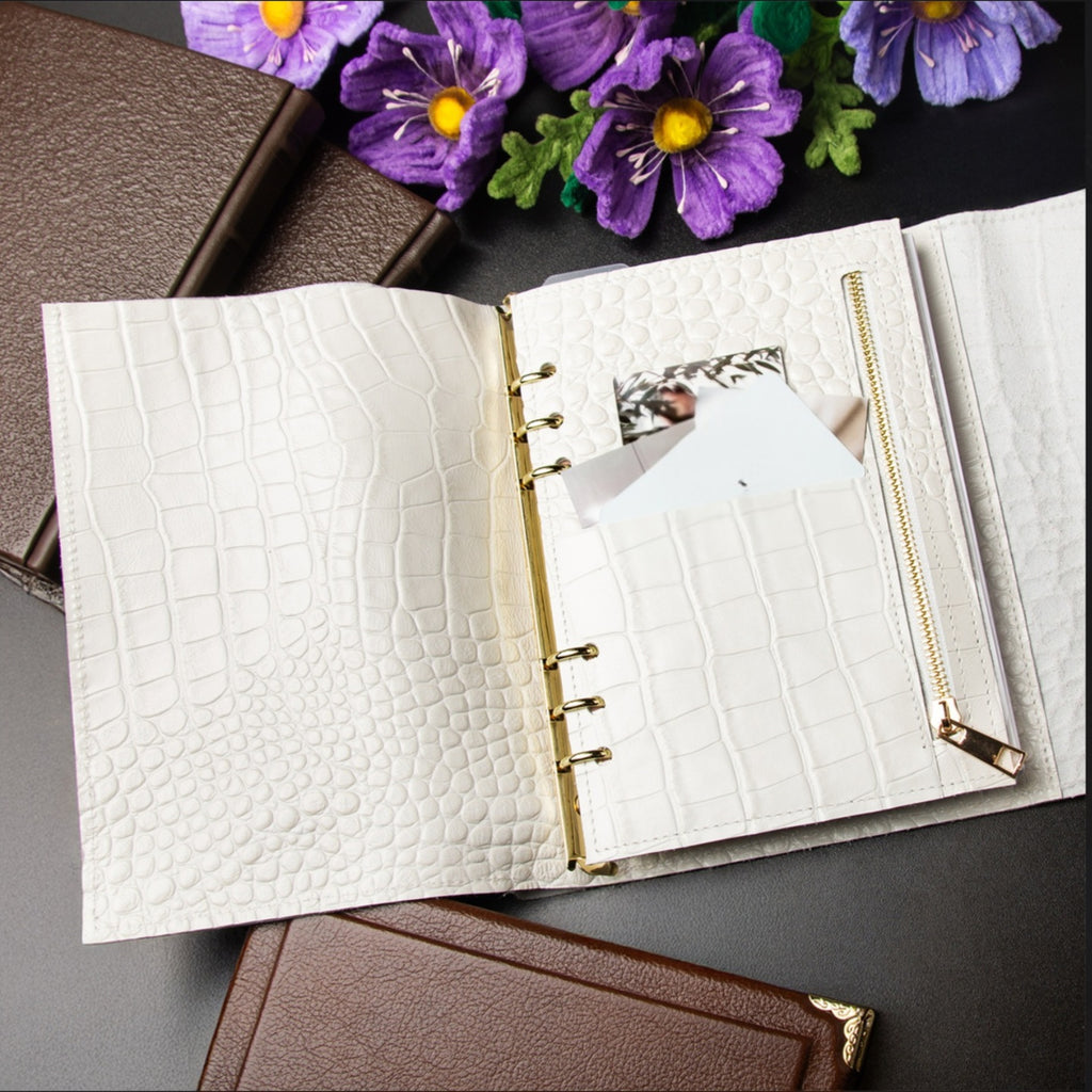 A5 Luxe Leather Notebook Sleeve