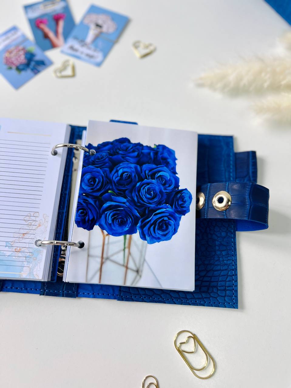 Leather mini notebook cover A7 binder,Planner A7 binder personal passport size, leather planner, planner binder 2 rings, diary for work.