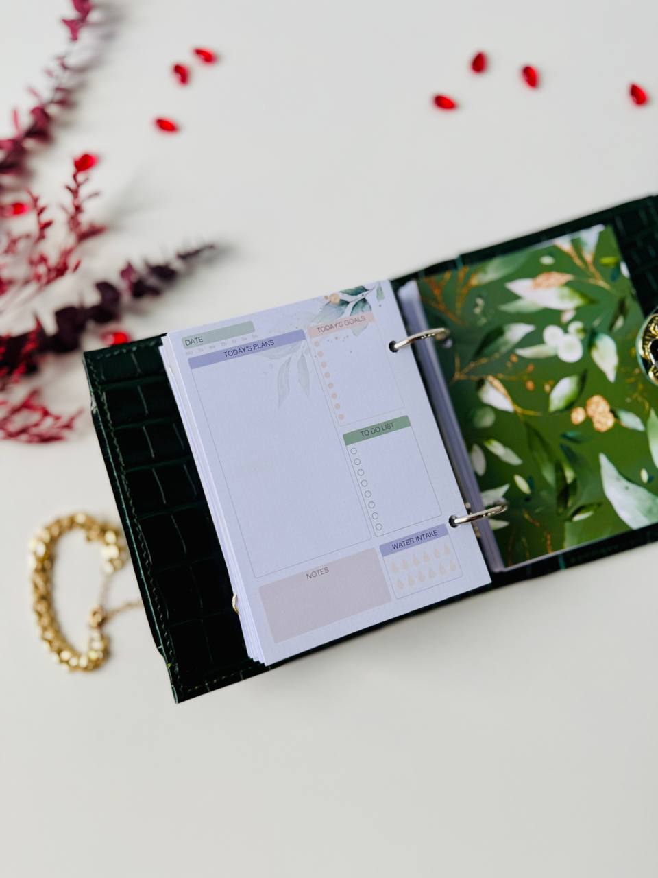 Leather wallet notebook cover mini A7.