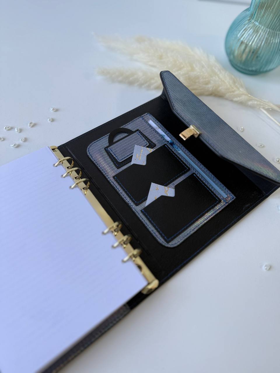 Hard leather cover A5 big binder.