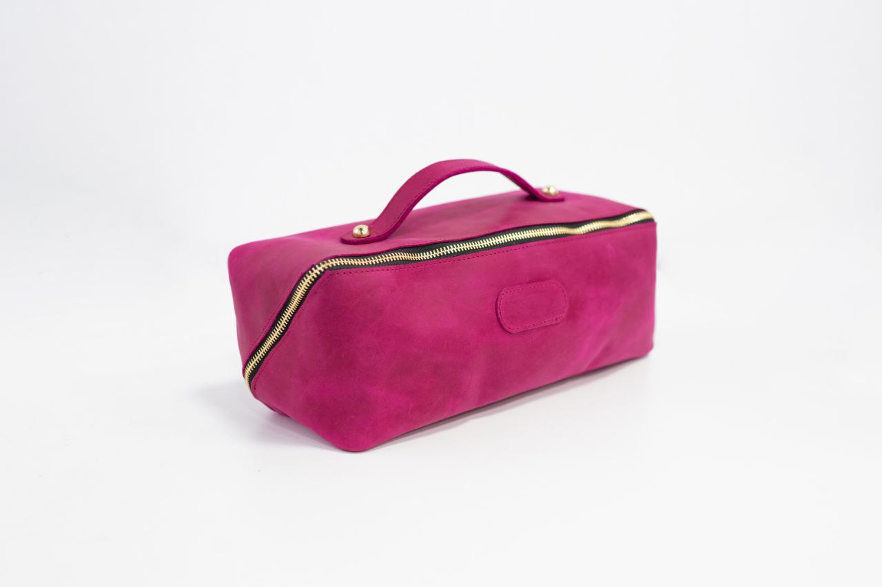 Bridesmaid gifts, Leather makeup bag, Mothers day gift, Personalized gift, Bridesmaid, Gift for her, pink cosmetic bag.