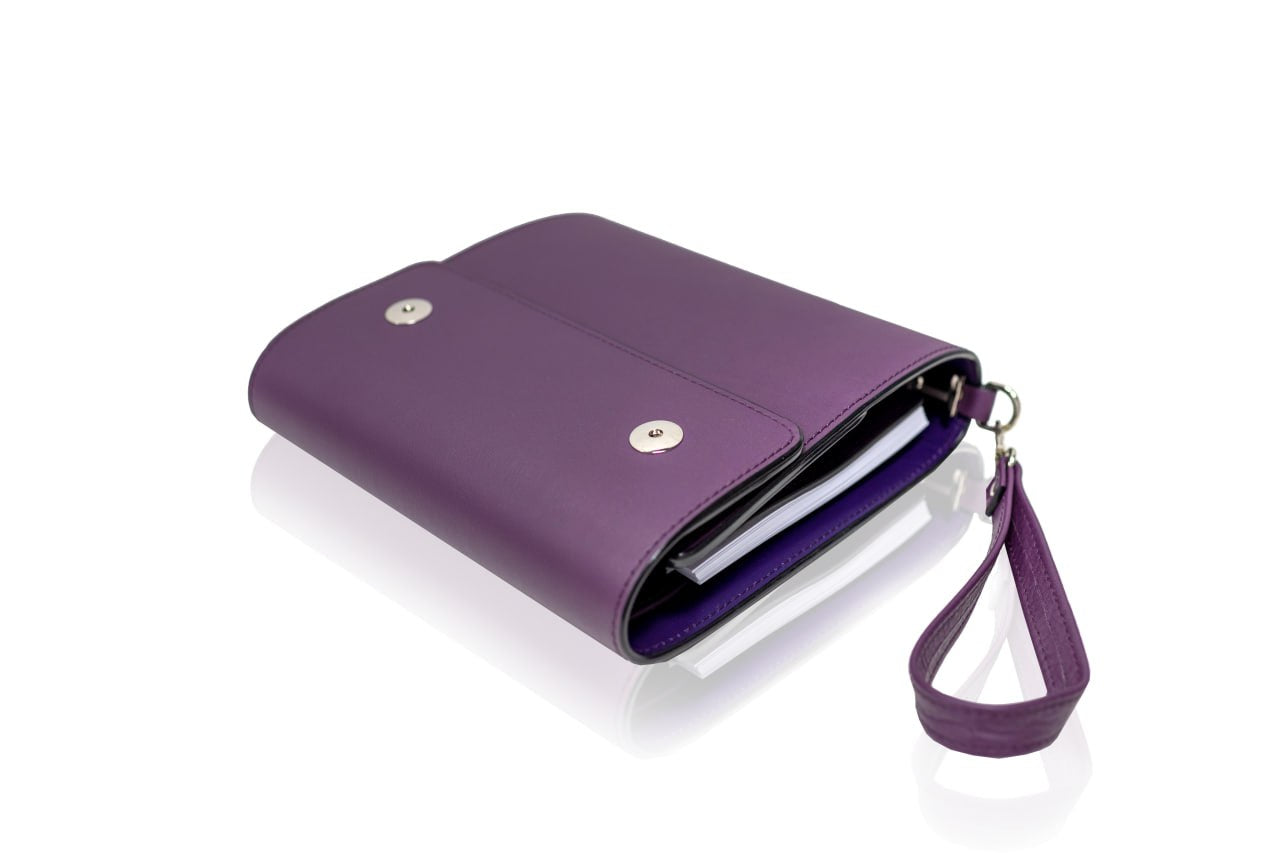 Violet Natural Italian Leather Planner A5, gift for her, perfect planner, Ring Planner Agenda A5 Six Ring Planner and Ring Personal Planner.