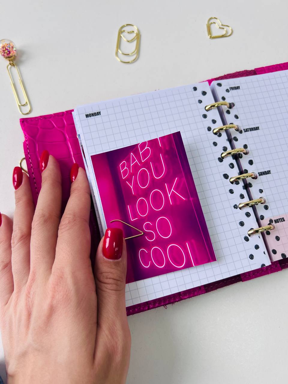 Leather mini notebook cover A7 binder,Planner A7 binder personal passport size, leather planner, planner binder 6 rings, diary for work.