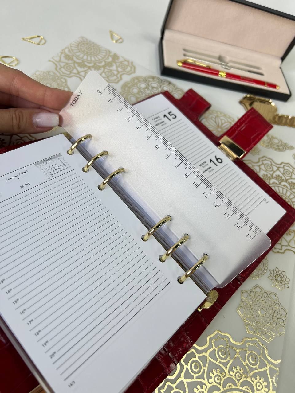 A6 NEW SIZE leather double planner cover binder 6 rings binder, dated planner, leather planner, gift for her, medium size planner.