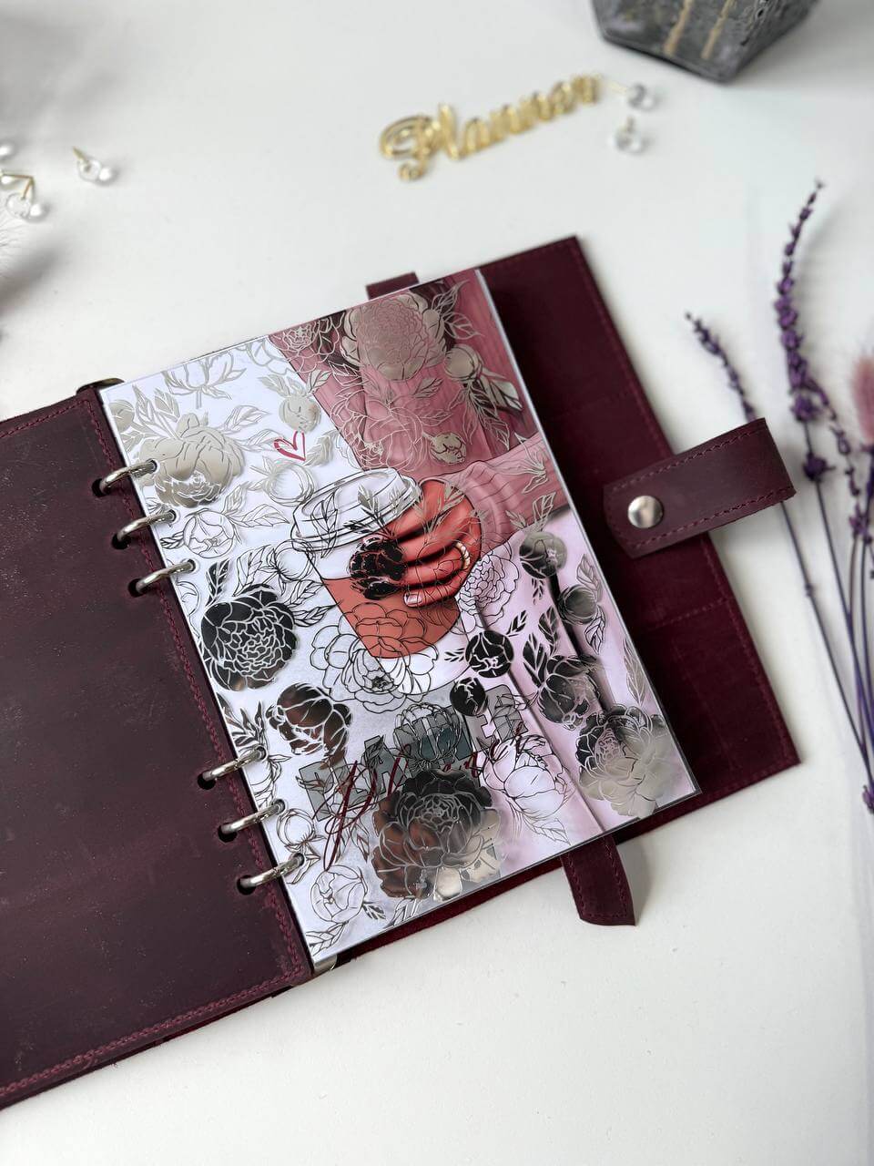 Leather Planner notebook cover A5, Leather Bullet Journal,Leather Sketchbook,Executive Leather Planner,Handmade Leather crazy horse.