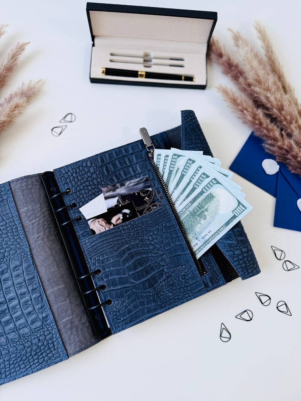 Cyprus, Limassol. Rare blue 3d leather notebook cover A5.