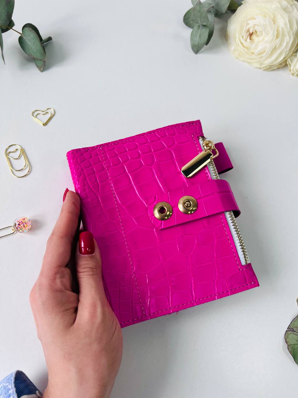 Leather mini notebook cover A7 binder,Planner A7 binder personal passport size, leather planner, planner binder 6 rings, diary for work.