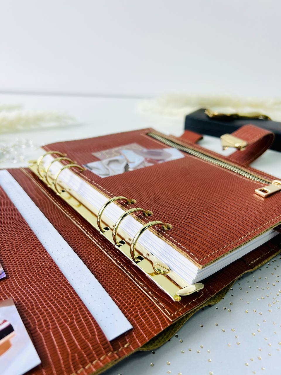 Cyprus, Limassol. Natural Italian Leather Planner A5, Ringbuch a5, Leather template, A5 ring binder,Binder a5,Leather wallet template,Binder wallet.