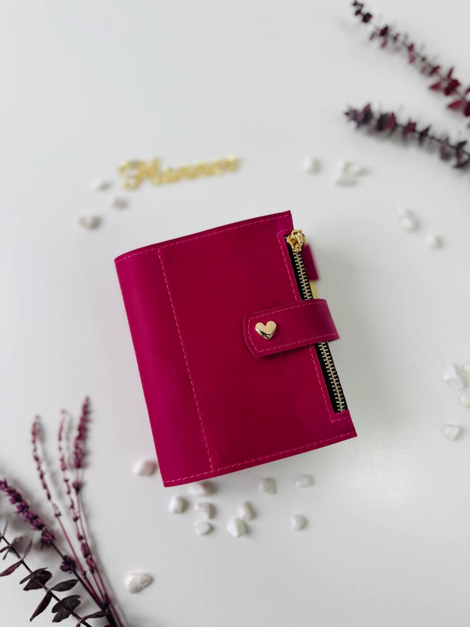 Leather mini notebook cover A7 binder,Planner A7 binder personal passport size, leather planner, planner binder 2 rings, diary for work.