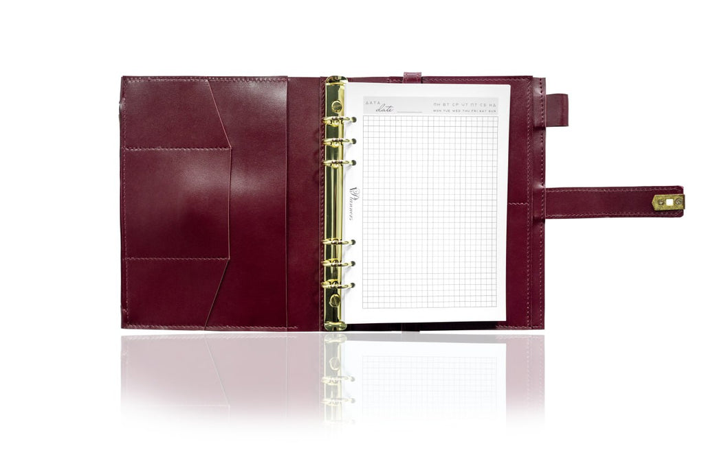 Cyprus, Limassol. Leather cover A5 - for documents A5 and A4 size.