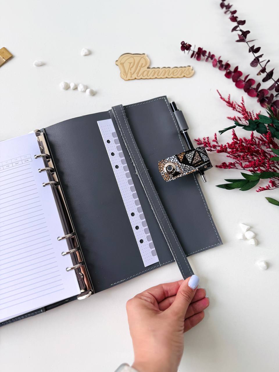 Leather notebook cover A5. Natural Leather Planner A5, Ringbuch a5, Leather template, A5 ring binder