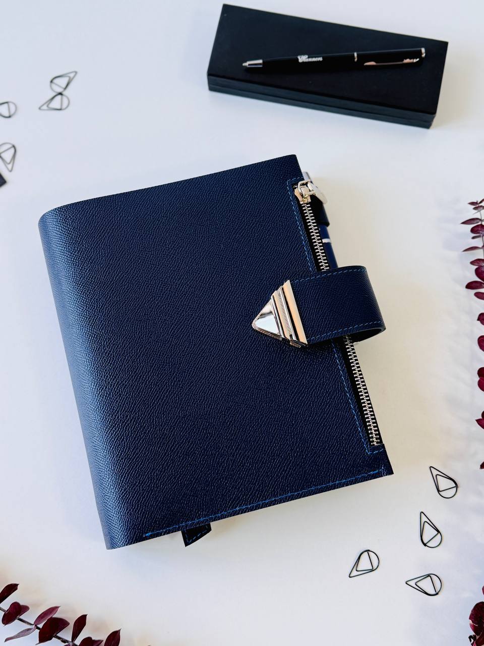 Leather notebook cover A5 for documents A4 and A5 format.