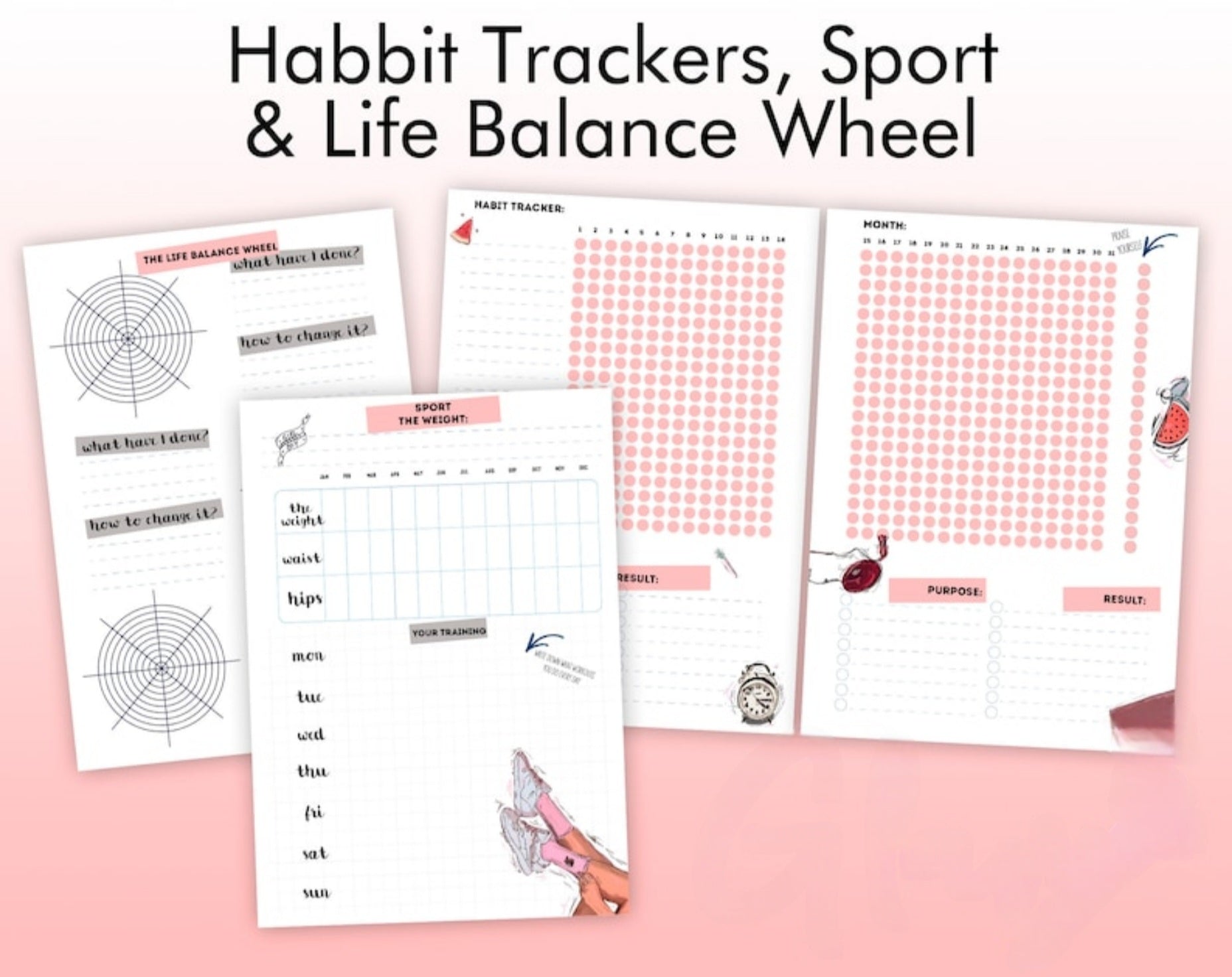 Natural Italian Leather Pink Planner A5.