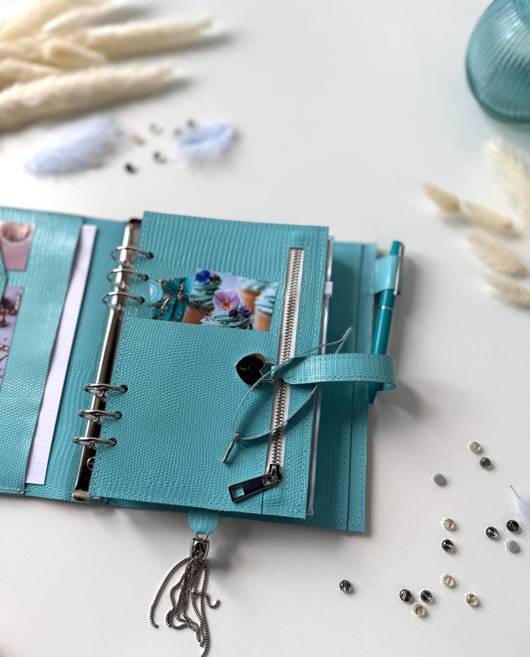 Natural Italian Leather Planner A5, Ringbuch a5, Leather template, A5 ring binder,Binder a5,Leather wallet template,Binder wallet.