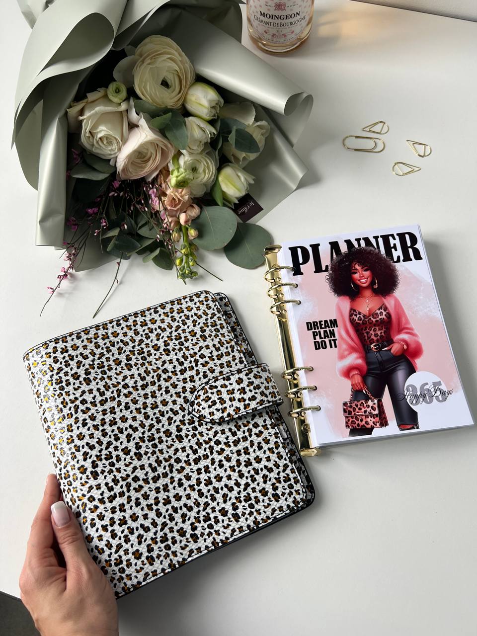 Leopard Leather Planner A5, gift for her, perfect planner, Ring Planner Agenda A5 Six Ring Planner and Ring Personal Planner.