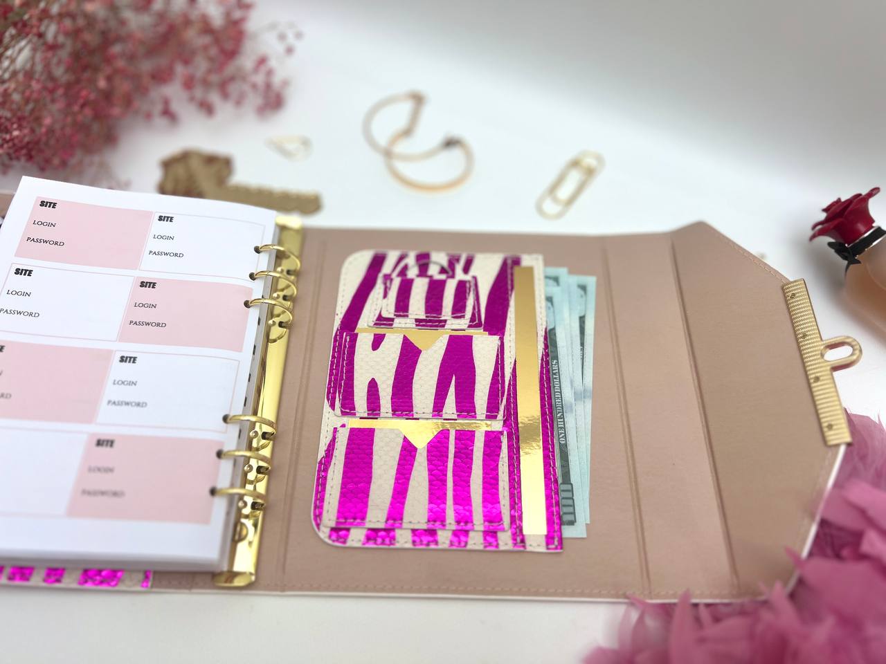 Hard leather cover A5 big binder.