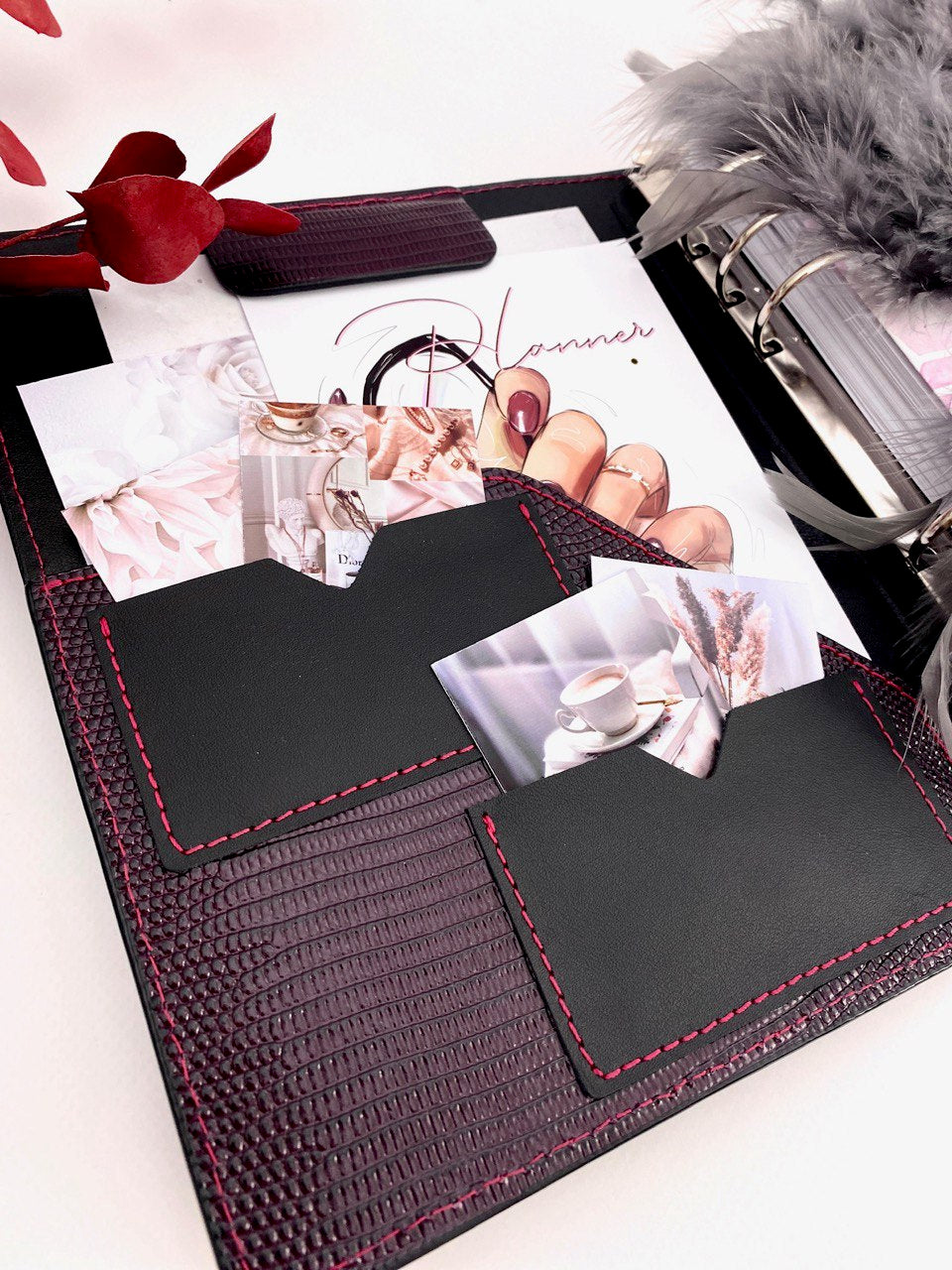 Cyprus,  Limassol. Italian Leather Planner A5, gift for her, perfect planner, Ring Planner Agenda A5 Six Ring Planner and Ring Personal Planner.