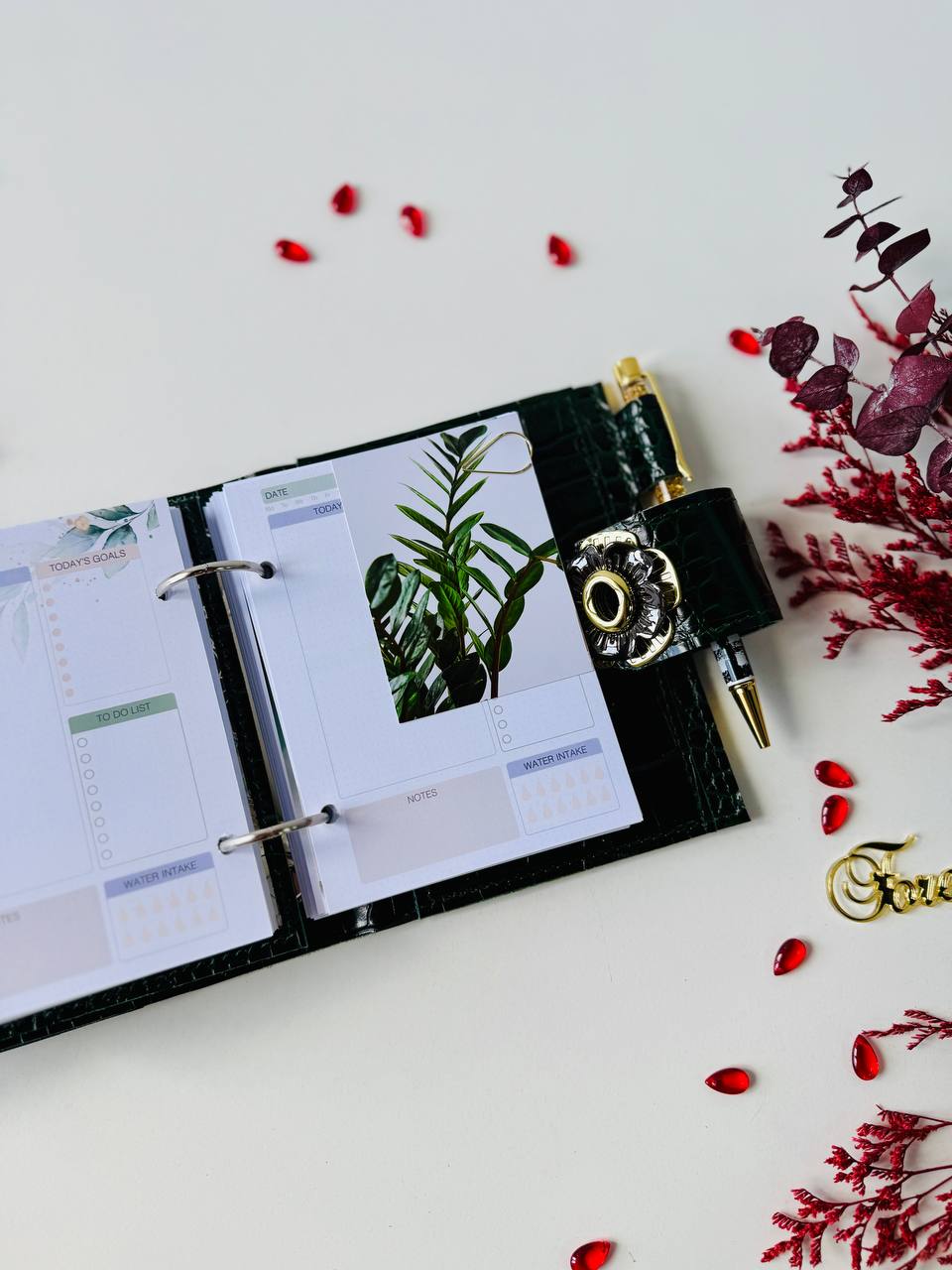 Leather wallet notebook cover mini A7.