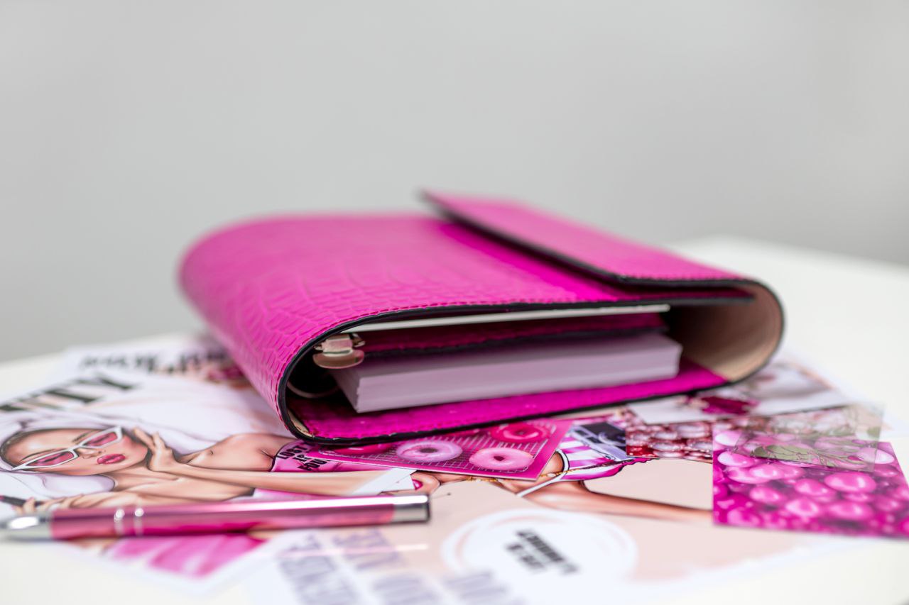 Hot pink Natural Italian Leather Planner A5, gift for her, perfect planner, Ring Planner Agenda A5 Six Ring Planner and Ring Personal Planner.