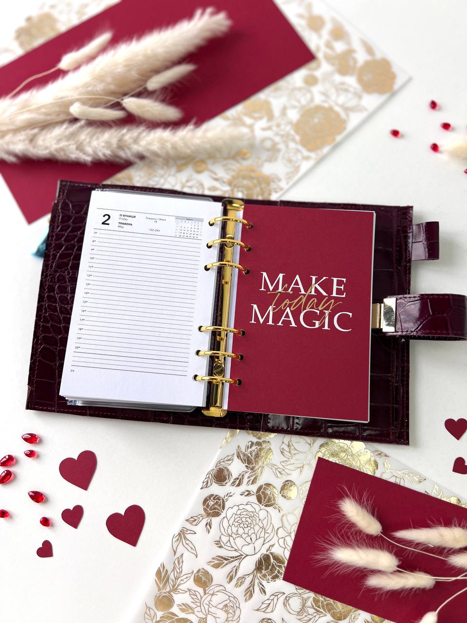 A6 NEW SIZE leather double planner cover binder 6 rings binder, dated planner, leather planner, gift for her, medium size planner.