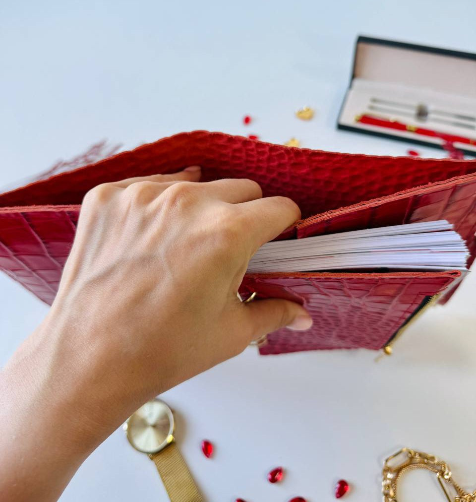 A6 NEW SIZE leather double planner cover binder 6 rings binder, dated planner, leather planner, gift for her, medium size planner.