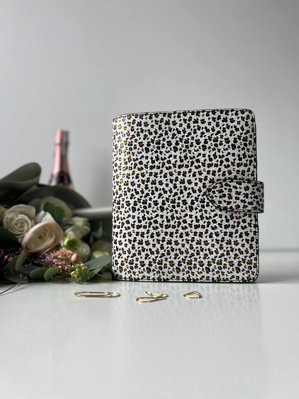 Leopard Leather Planner A5, gift for her, perfect planner, Ring Planner Agenda A5 Six Ring Planner and Ring Personal Planner.