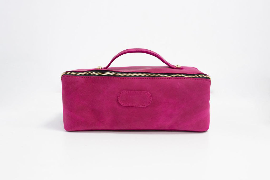 Bridesmaid gifts, Leather makeup bag, Mothers day gift, Personalized gift, Bridesmaid, Gift for her, pink cosmetic bag.