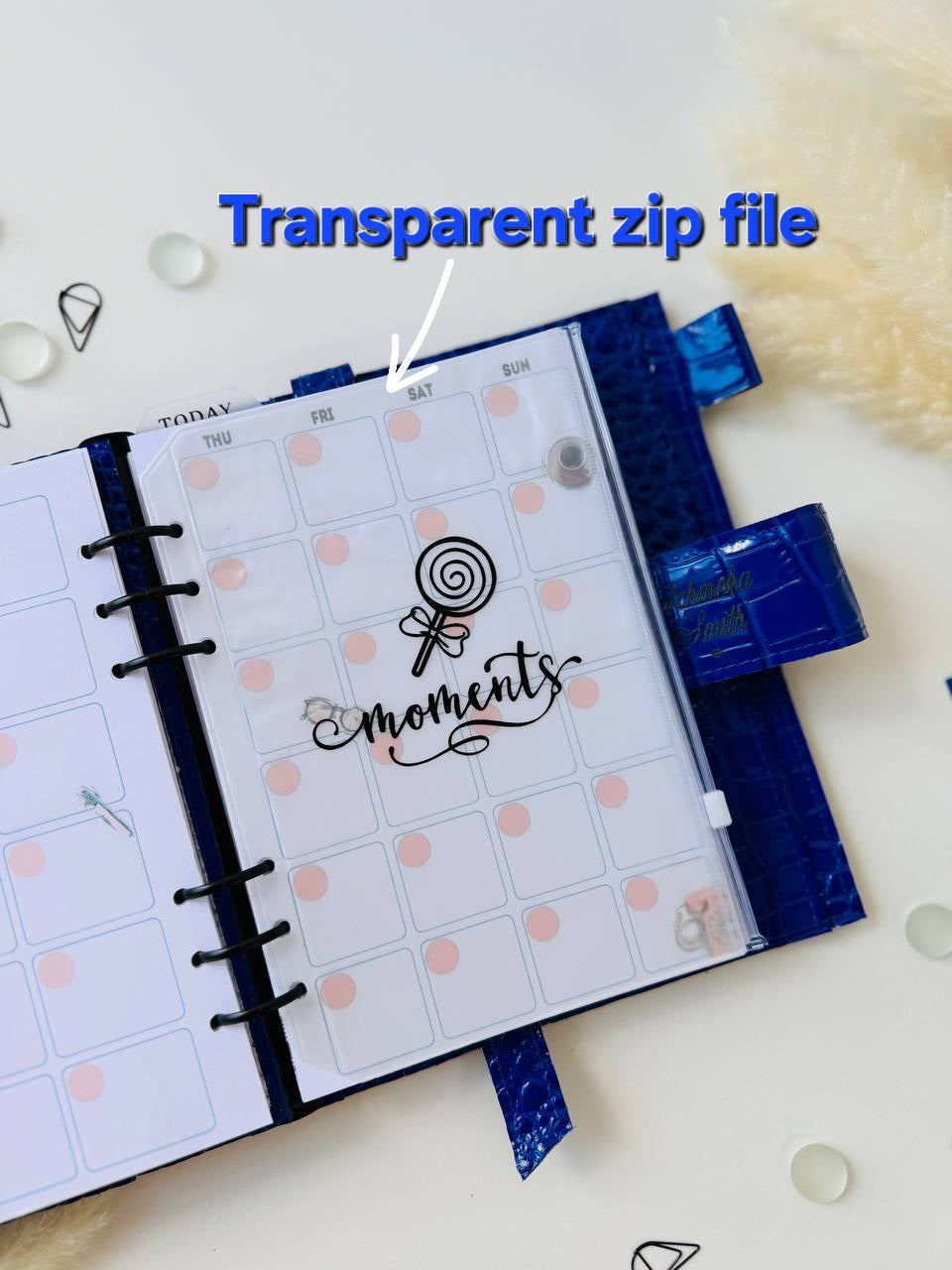 Personalized leather planner big binder A5- cover for documents A4 and A5 format.