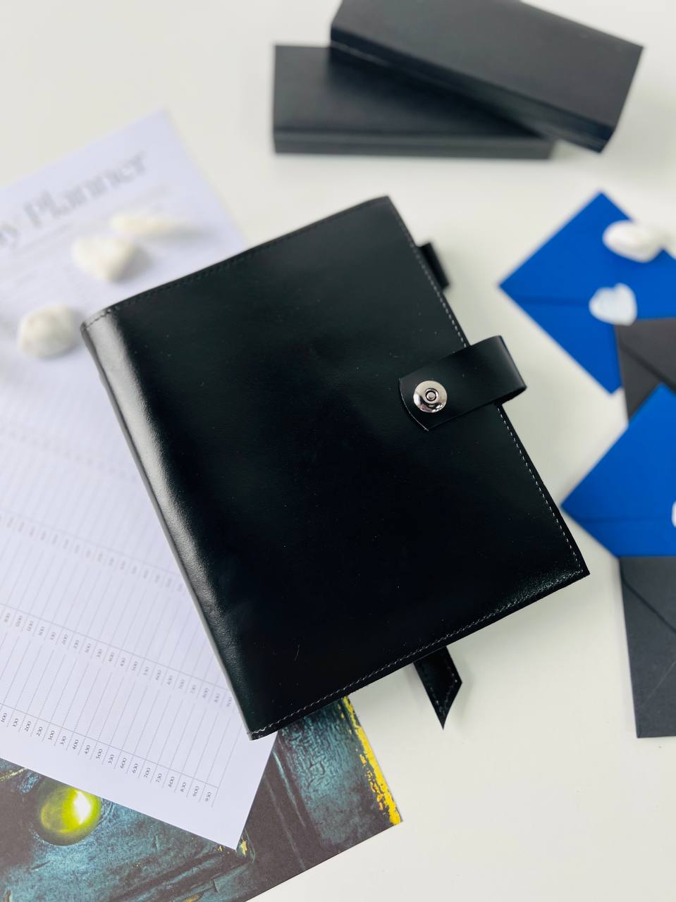 Leather classic notebook cover A5 with binder 6 rings, Leather template, A5 ring binder, Leather wallet template,Binder wallet.