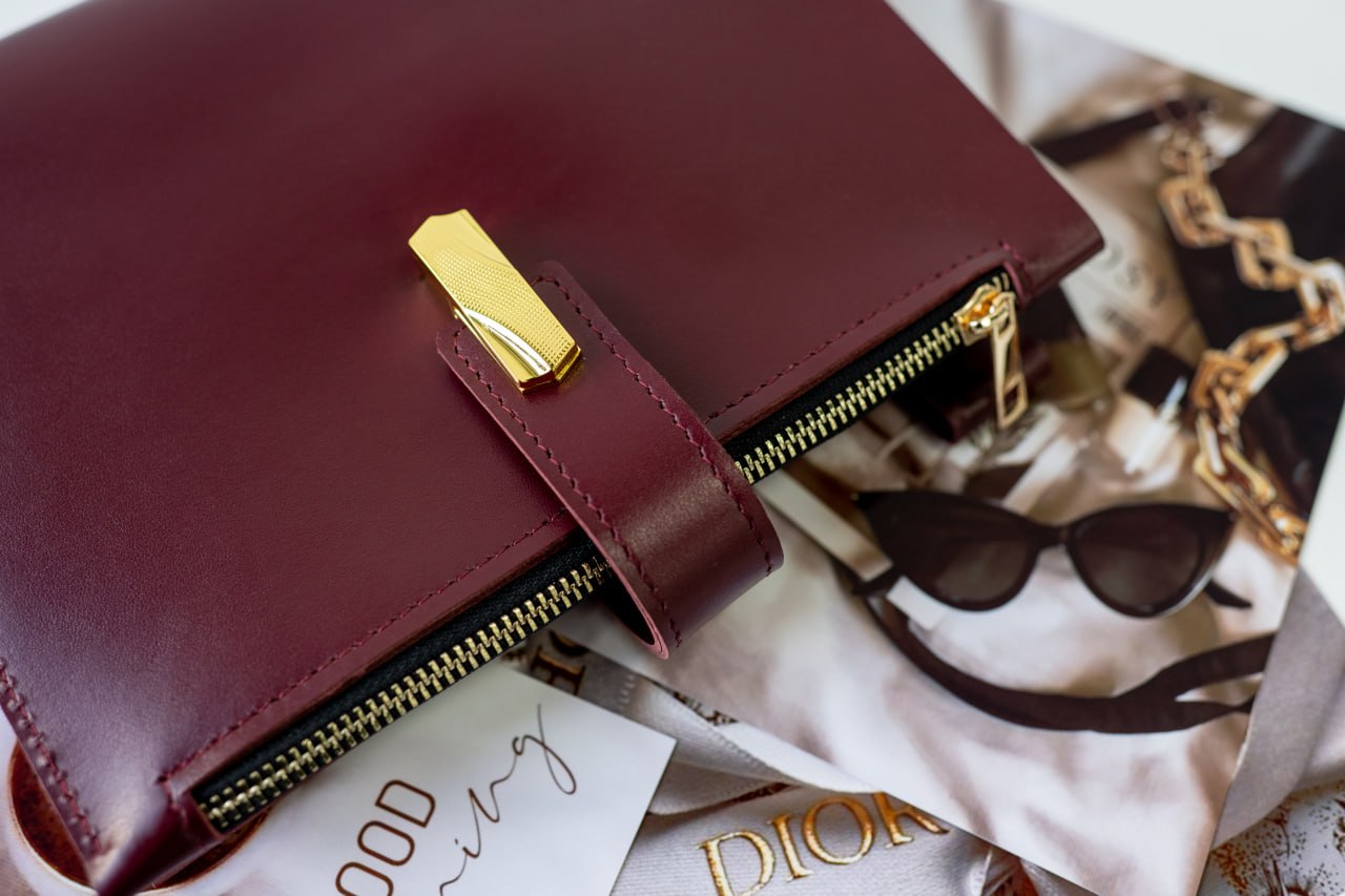 Cyprus, Limassol. Leather cover A5 - for documents A5 and A4 size.