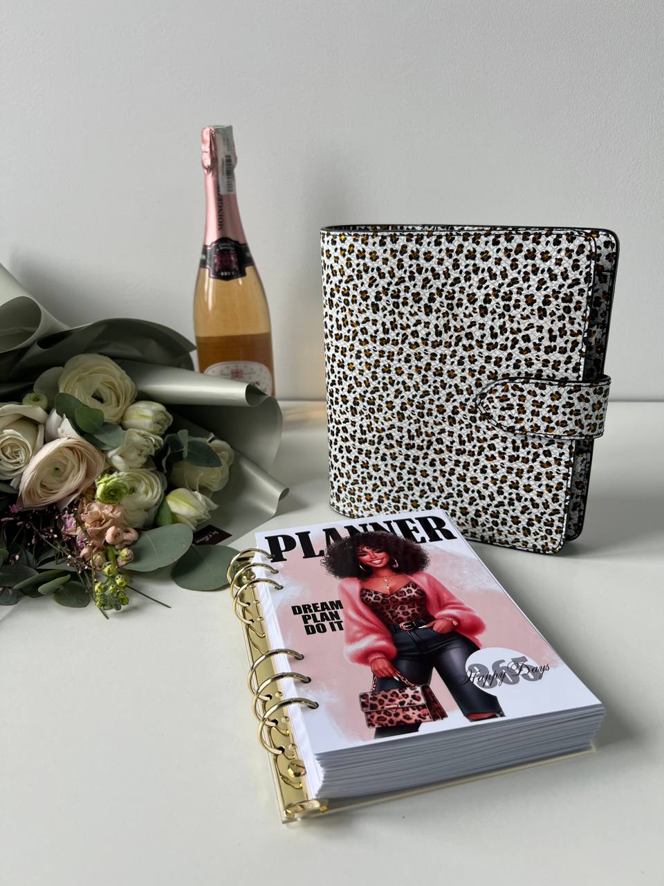 Leopard Leather Planner A5, gift for her, perfect planner, Ring Planner Agenda A5 Six Ring Planner and Ring Personal Planner.