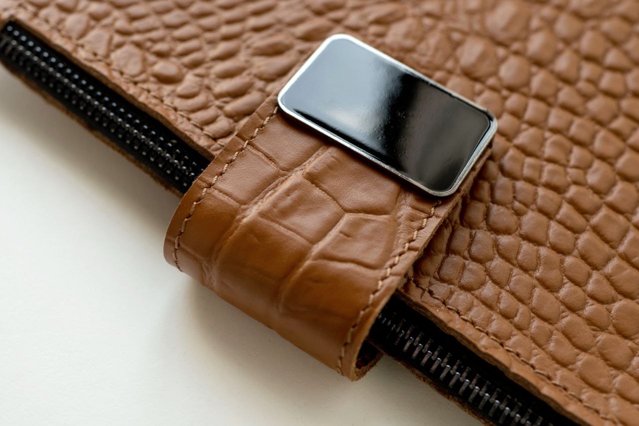 Elegant A5 Brown Leather Notebook Cover