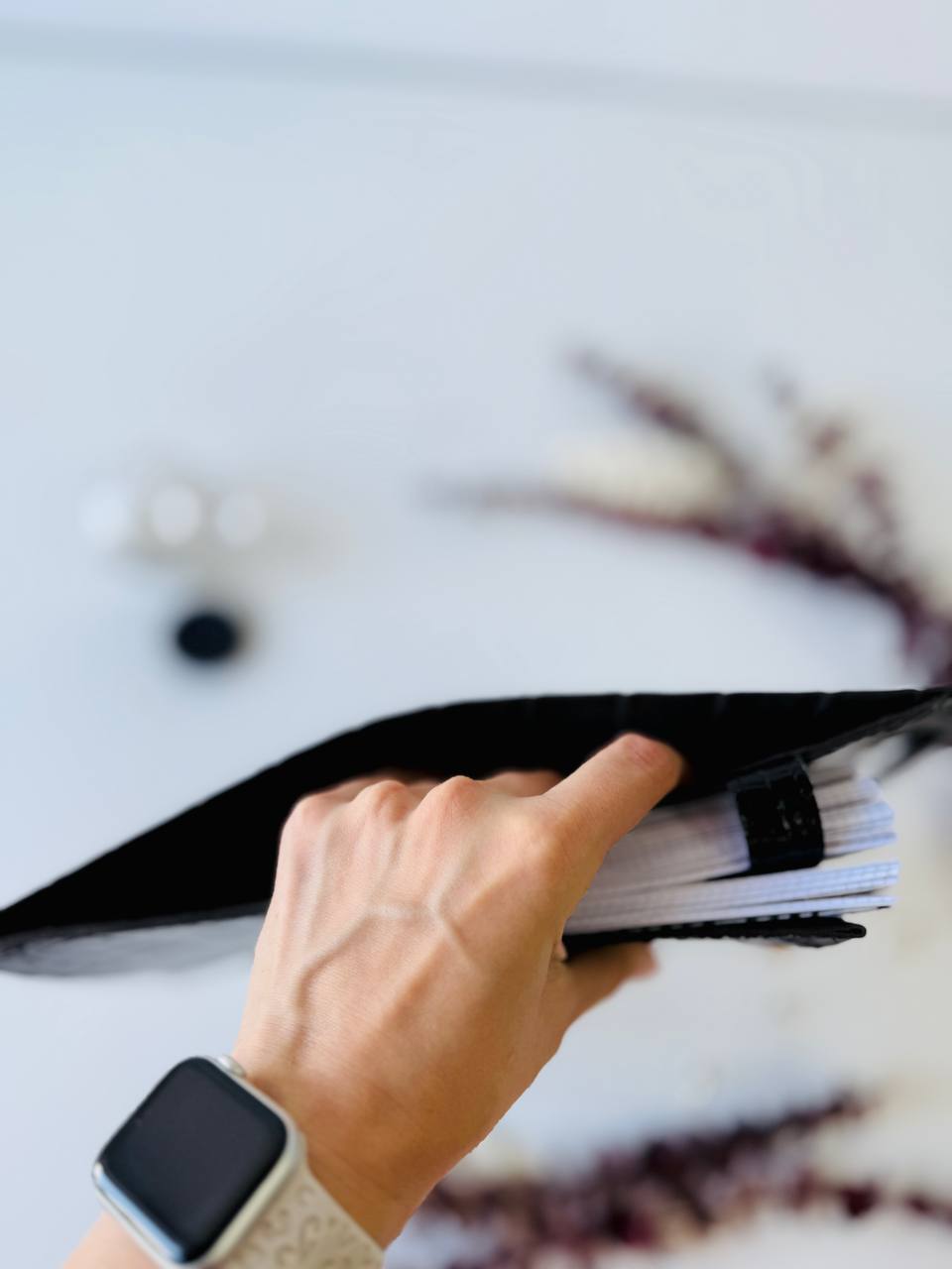 Elegant A7 Daily Planner | Black Crocodile-Embossed Organizer