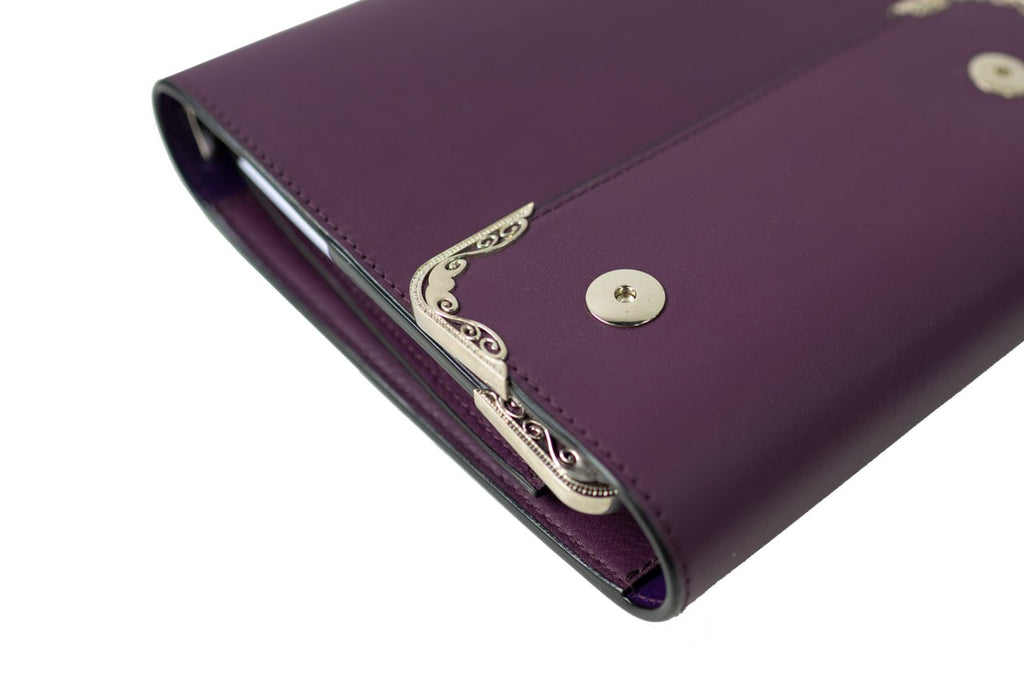 Violet Natural Italian Leather Planner A5, gift for her, perfect planner, Ring Planner Agenda A5 Six Ring Planner and Ring Personal Planner.