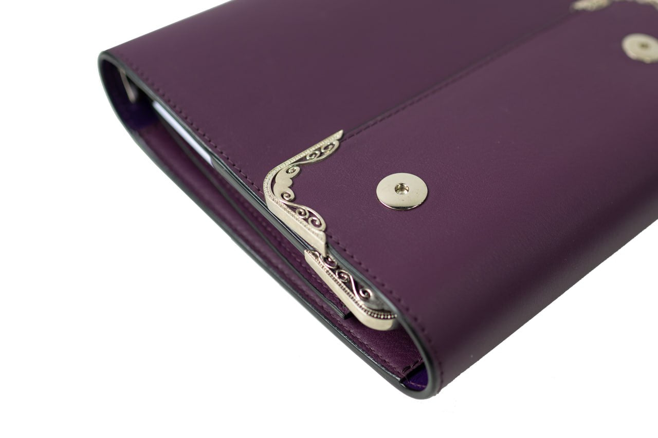 Violet Natural Italian Leather Planner A5, gift for her, perfect planner, Ring Planner Agenda A5 Six Ring Planner and Ring Personal Planner.