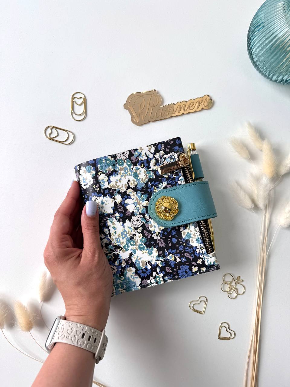 Leather wallet notebook cover mini A7 dated week 2026 big binder.