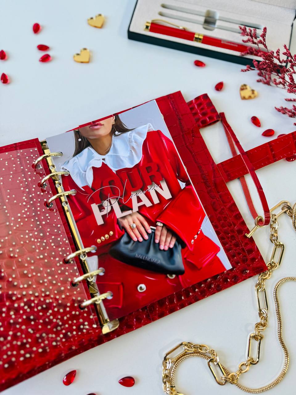 A6 NEW SIZE leather double planner cover binder 6 rings binder, dated planner, leather planner, gift for her, medium size planner.