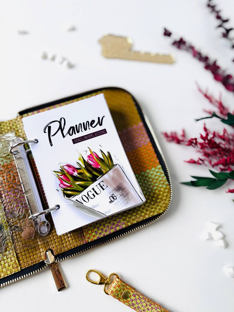Leather bag mini planner A7, mini planner,personal size, study stationery, passport size notebook, leather wallet binder planner daily.