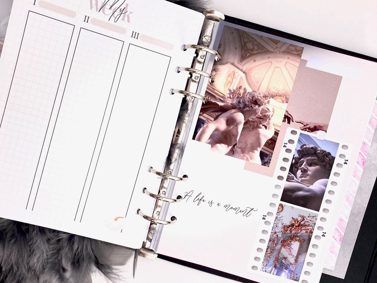 Cyprus,  Limassol. Italian Leather Planner A5, gift for her, perfect planner, Ring Planner Agenda A5 Six Ring Planner and Ring Personal Planner.